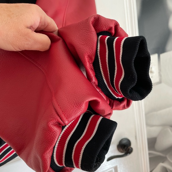 Bandits Ice hockey leather bomber jacket - Picture 7 of 14